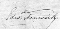 Edward Fenwicke's Signature 1785