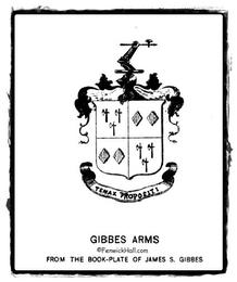 John Gibbes' family's Coat of Arms.