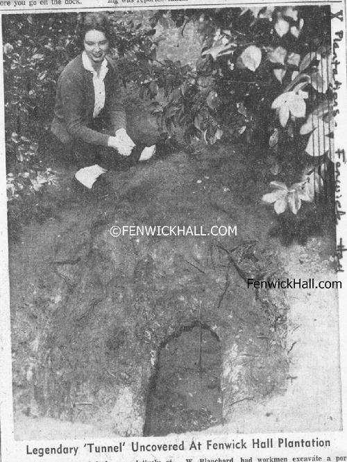 Fenwick tunnel,  john's island plantations, ghost, gold coins, hanging tree